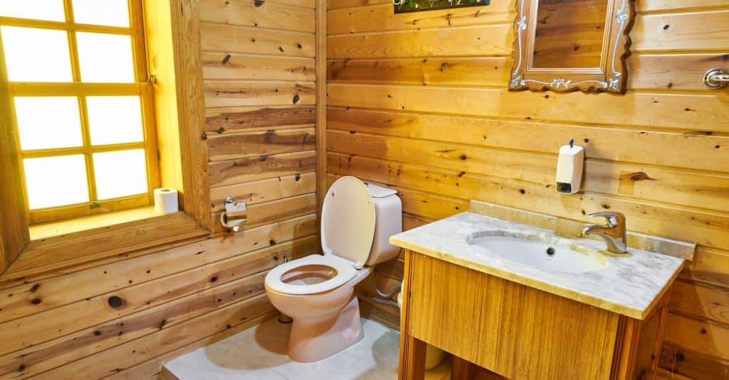 toilette en bois canalisation bouchée